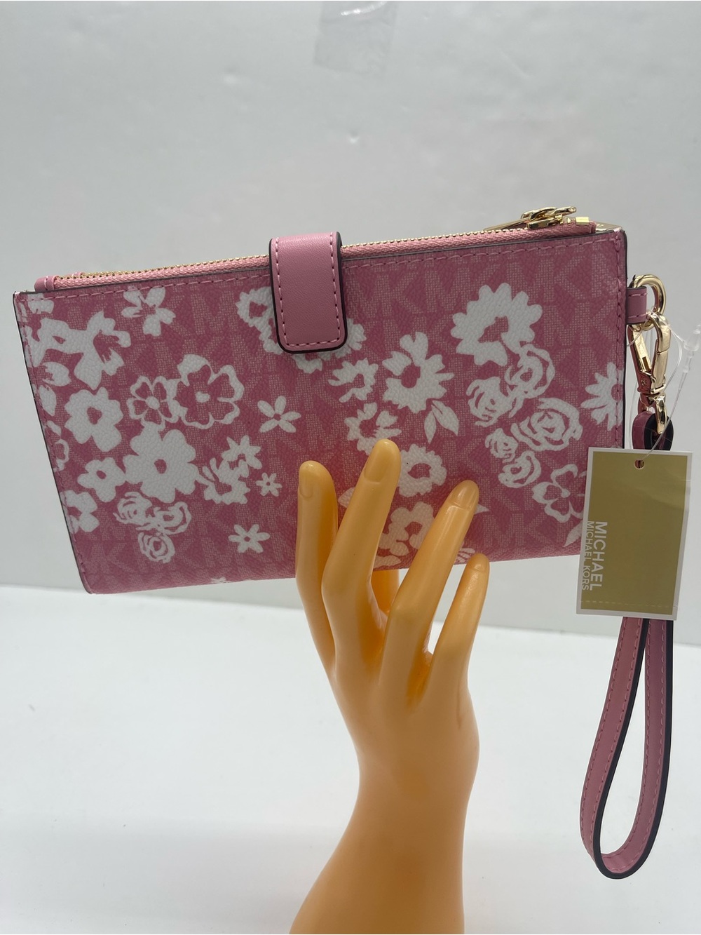 MICHAEL KORS Jet Set Travel Lg Double Zip Printed Signature Logo Wristlet Wallet - Picture 3 of 16
